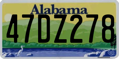 AL license plate 47DZ278