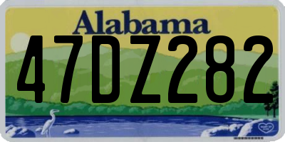 AL license plate 47DZ282