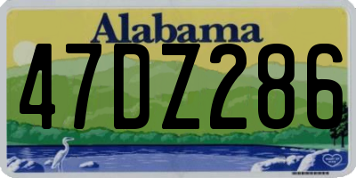 AL license plate 47DZ286