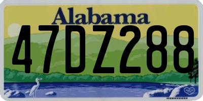 AL license plate 47DZ288