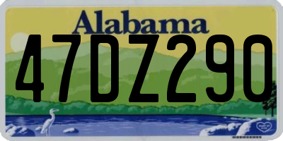AL license plate 47DZ290