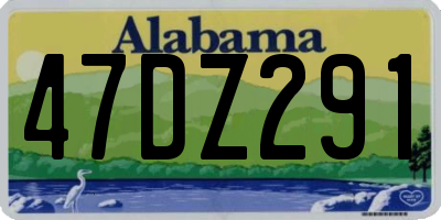 AL license plate 47DZ291