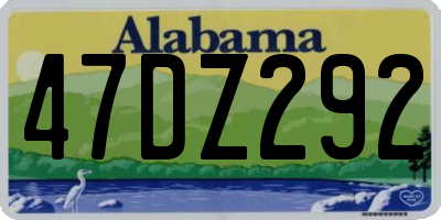 AL license plate 47DZ292