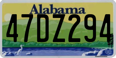 AL license plate 47DZ294