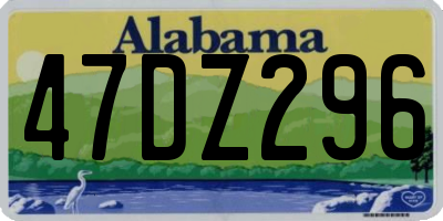 AL license plate 47DZ296