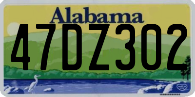 AL license plate 47DZ302
