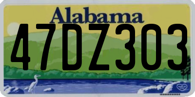 AL license plate 47DZ303