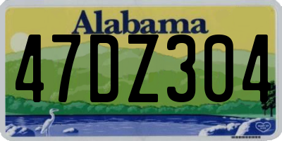 AL license plate 47DZ304