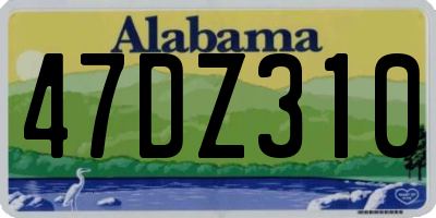 AL license plate 47DZ310