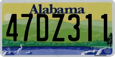 AL license plate 47DZ311