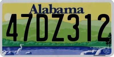 AL license plate 47DZ312
