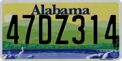 AL license plate 47DZ314