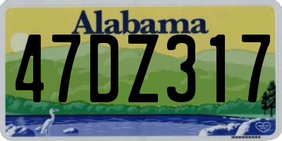 AL license plate 47DZ317