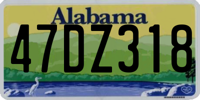 AL license plate 47DZ318