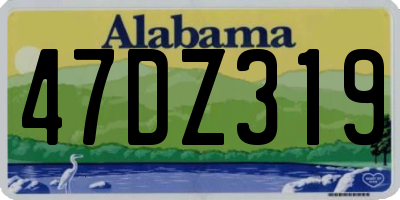 AL license plate 47DZ319