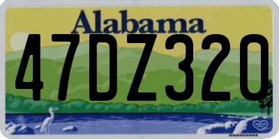 AL license plate 47DZ320