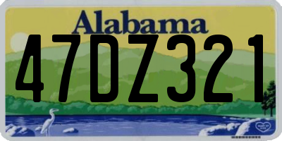 AL license plate 47DZ321