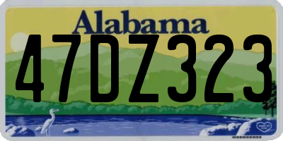 AL license plate 47DZ323