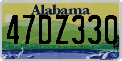 AL license plate 47DZ330