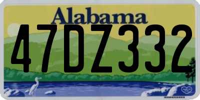 AL license plate 47DZ332