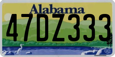 AL license plate 47DZ333