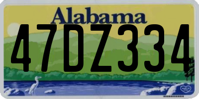 AL license plate 47DZ334