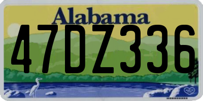 AL license plate 47DZ336