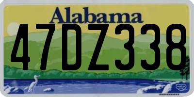 AL license plate 47DZ338