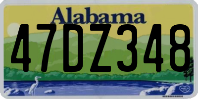 AL license plate 47DZ348