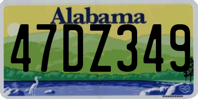 AL license plate 47DZ349