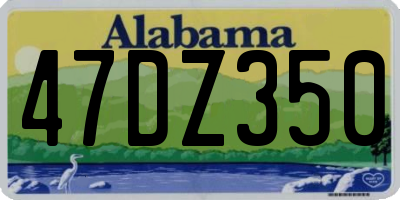 AL license plate 47DZ350