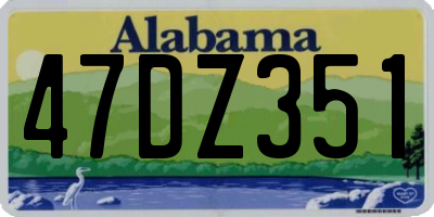 AL license plate 47DZ351