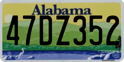 AL license plate 47DZ352