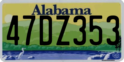 AL license plate 47DZ353