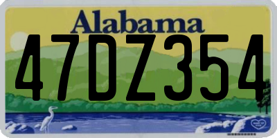 AL license plate 47DZ354