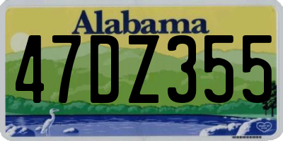 AL license plate 47DZ355