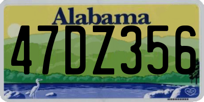 AL license plate 47DZ356