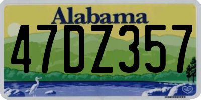 AL license plate 47DZ357