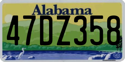 AL license plate 47DZ358