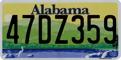 AL license plate 47DZ359