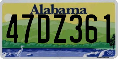 AL license plate 47DZ361