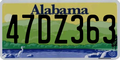 AL license plate 47DZ363