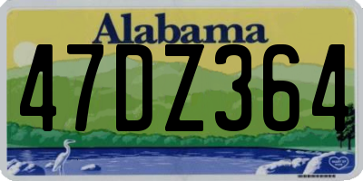 AL license plate 47DZ364