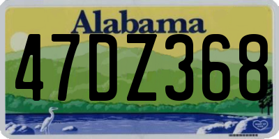 AL license plate 47DZ368