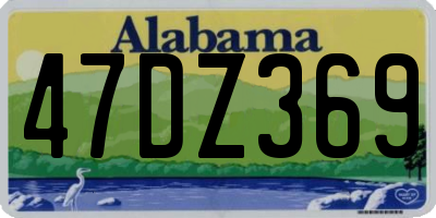 AL license plate 47DZ369