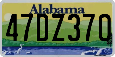 AL license plate 47DZ370