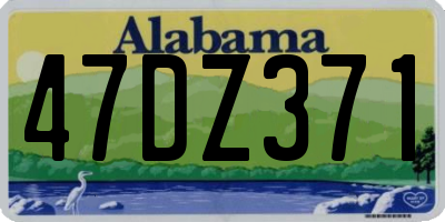 AL license plate 47DZ371