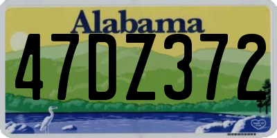 AL license plate 47DZ372