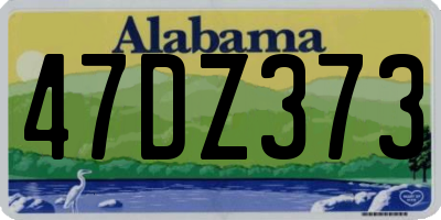 AL license plate 47DZ373