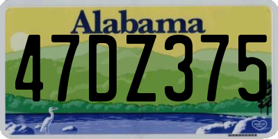 AL license plate 47DZ375